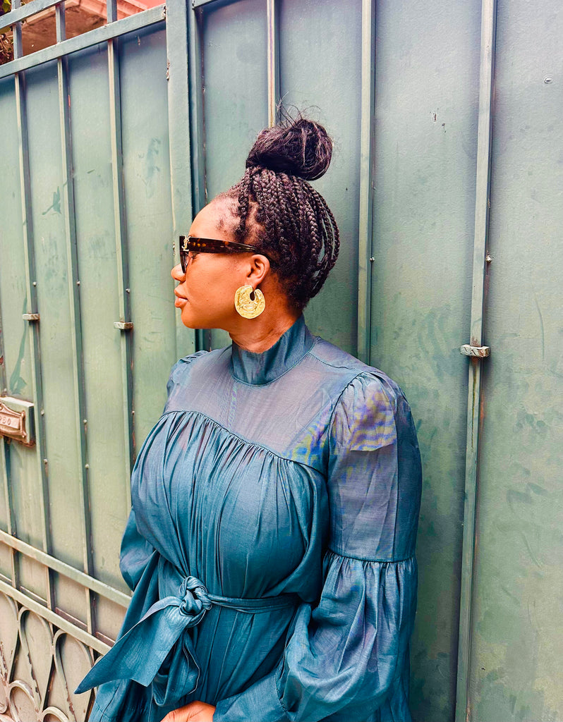 The "Abeni" Textured Statement Earrings - Danielle Emon