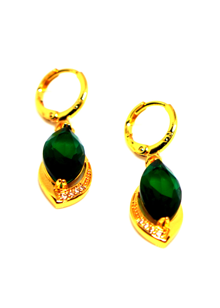 The "Sawyer" emerald drop earrings - Danielle Emon