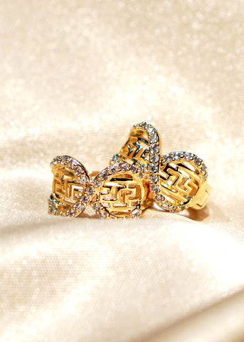 The "Quinn" Gold Asymmetrical Fringe Party Earrings