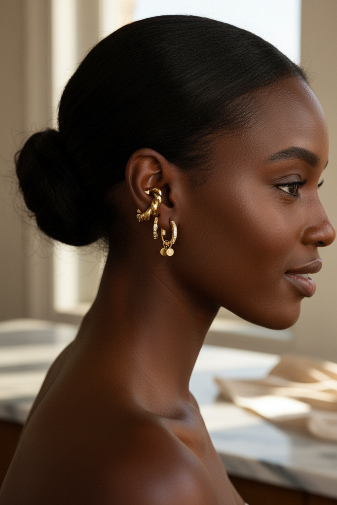 Gold Ear Cuff - ear stack styling