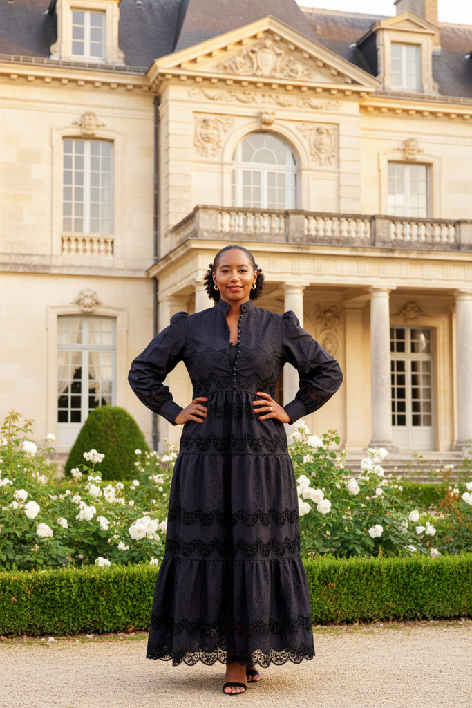 Danso Eyelet Victorian Dress - grand historic building estate