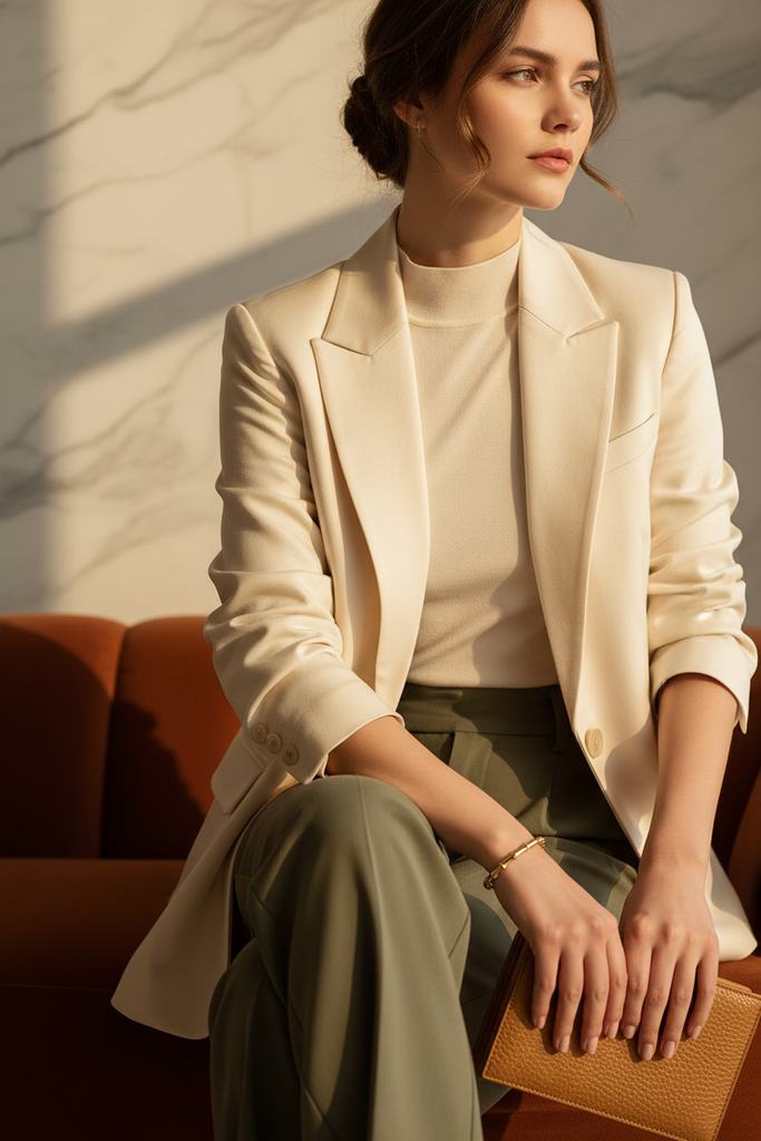 Rome gold bamboo bangle European-inspired outfit styling