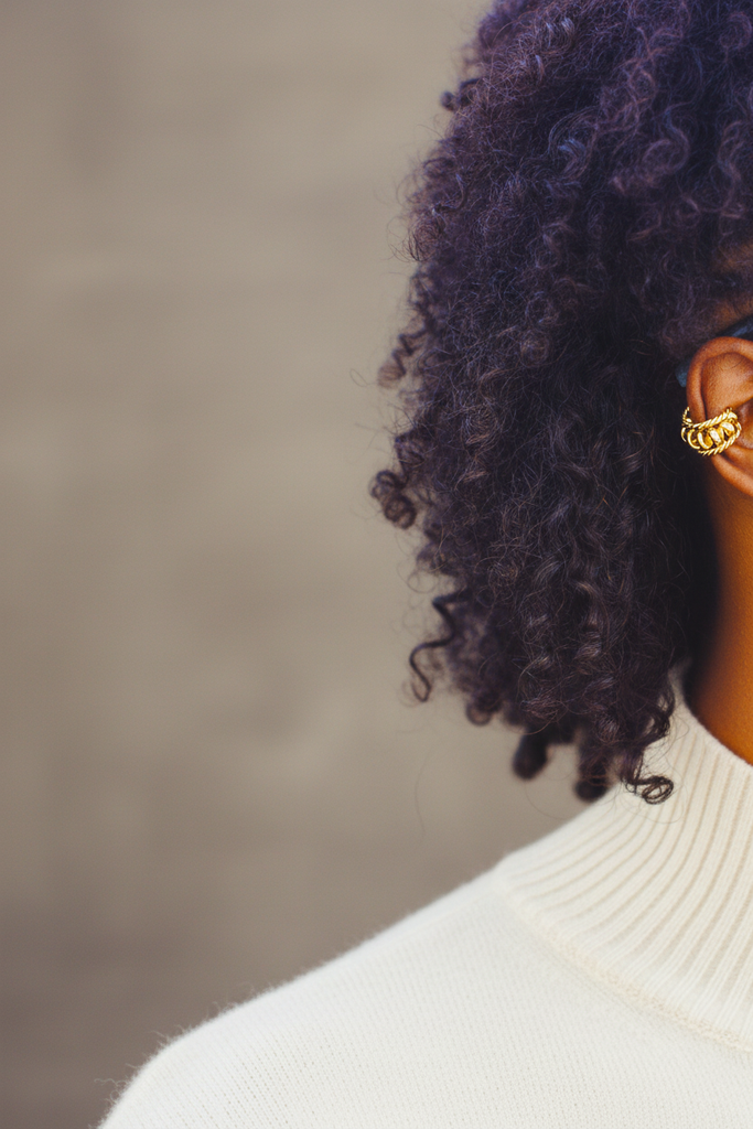 Kai gold multi-strand braided ear cuff everyday minimal outfit styling