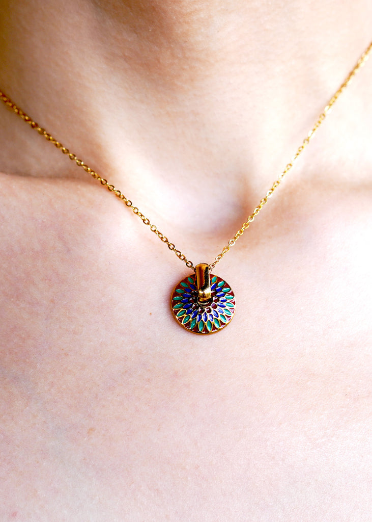 Multi Color Stainless Steel Necklace & Pendant