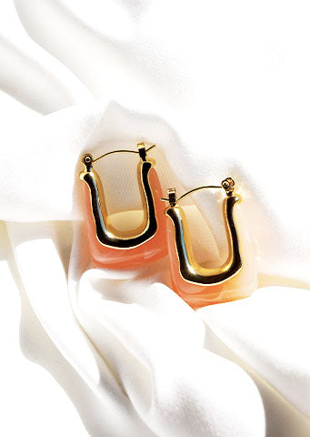 The "Kosi" resin Square Hoops - Danielle Emon