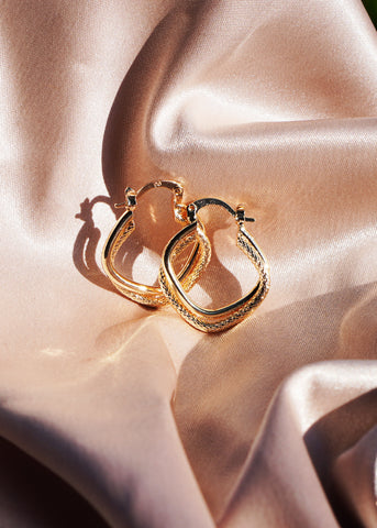 The "Quinn" Gold Asymmetrical Fringe Party Earrings