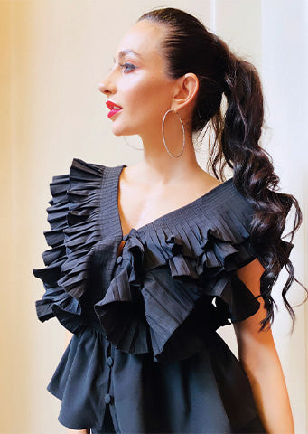 The “Holly” Ruffle Top - Danielle Emon