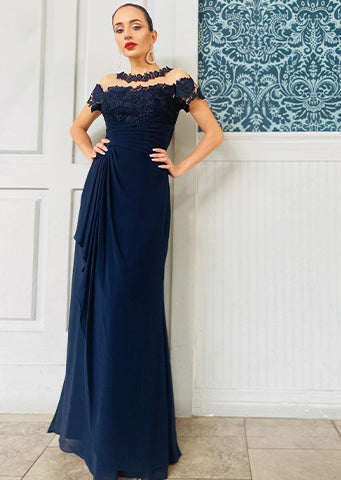 The "Maelle" One Shoulder Black Fishtail Gown