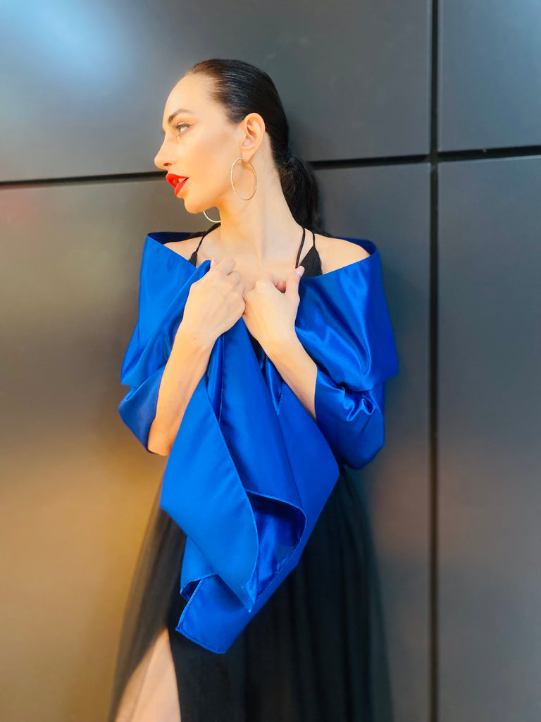 The “Mariana” Sateen Shawl - Danielle Emon