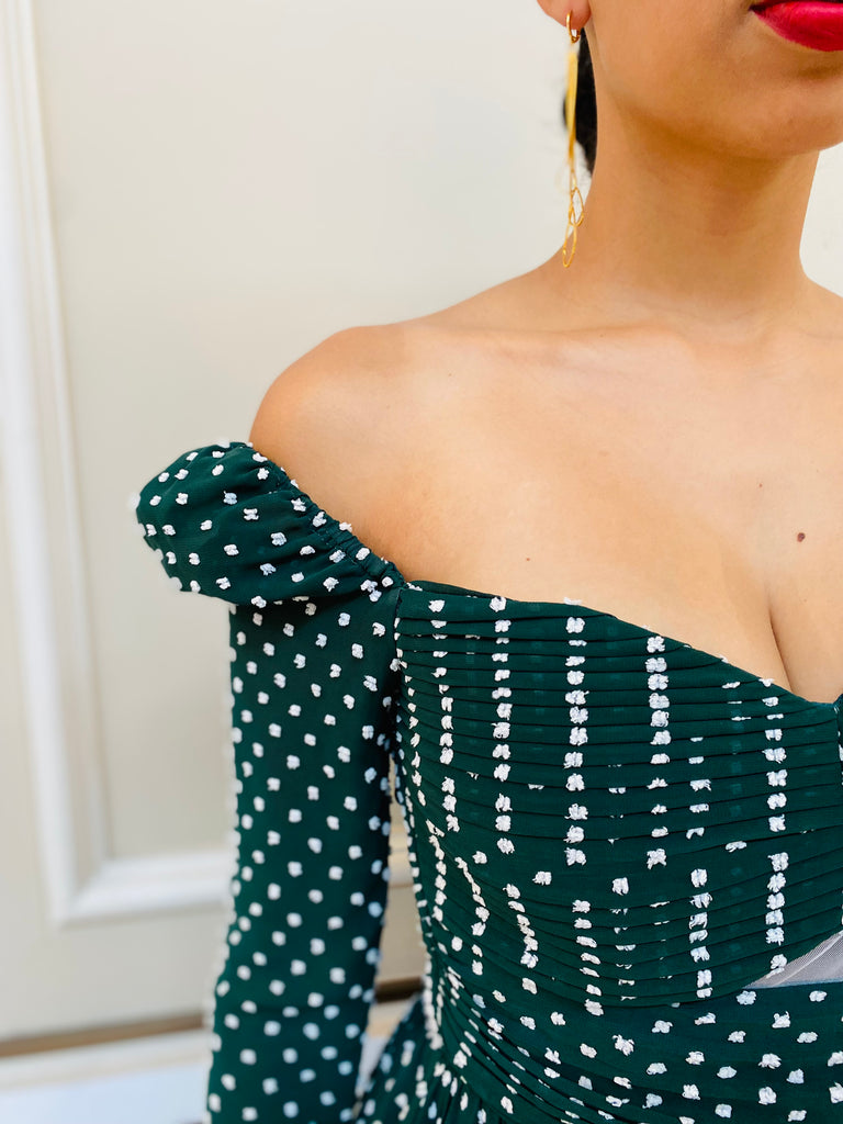 The "Nolan" Square Polka Dress - Danielle Emon