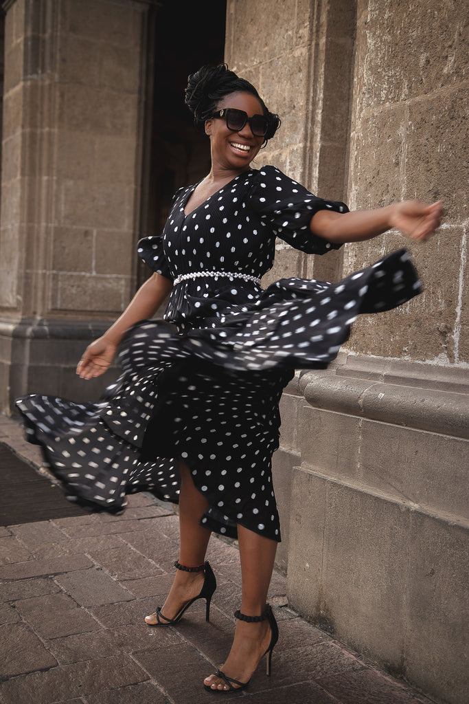 The "Dayla" Polka Dot Day Dress - Danielle Emon