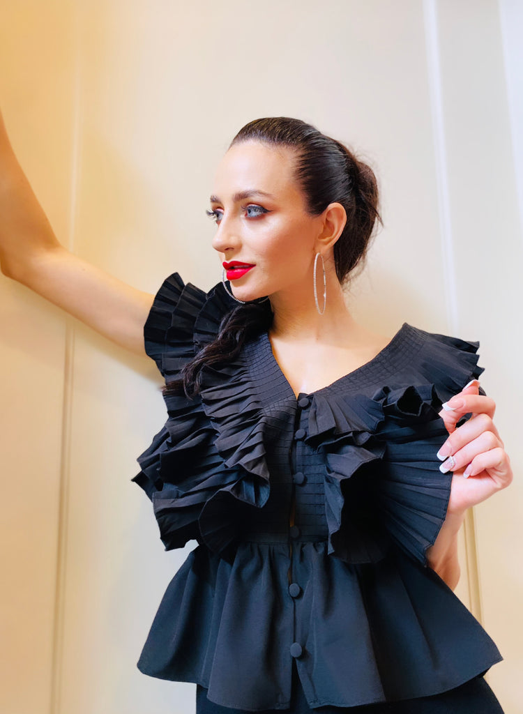 The “Holly” Ruffle Top - Danielle Emon