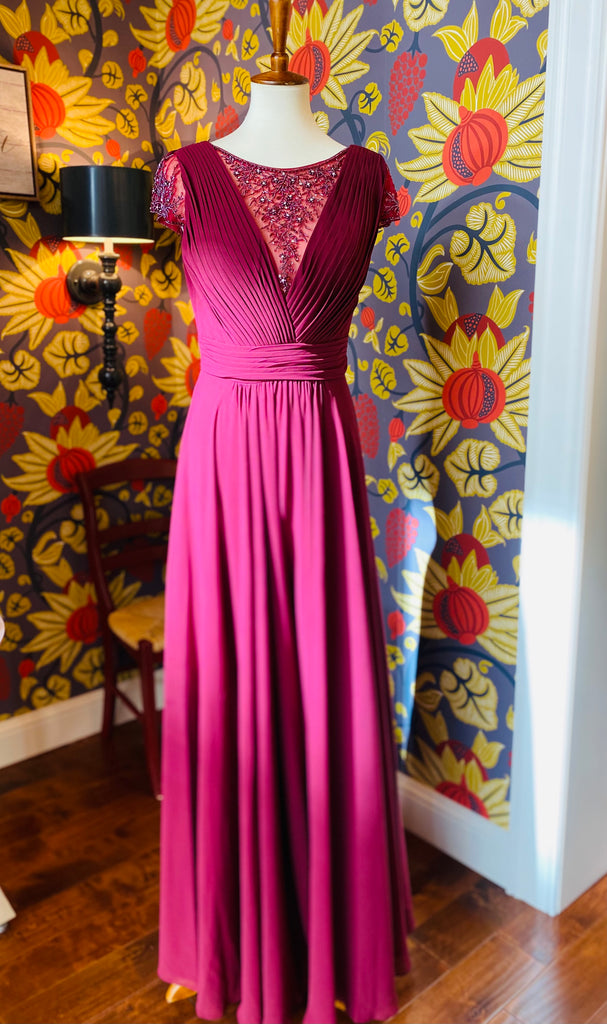 The "Diana" Burgundy Gown - Danielle Emon