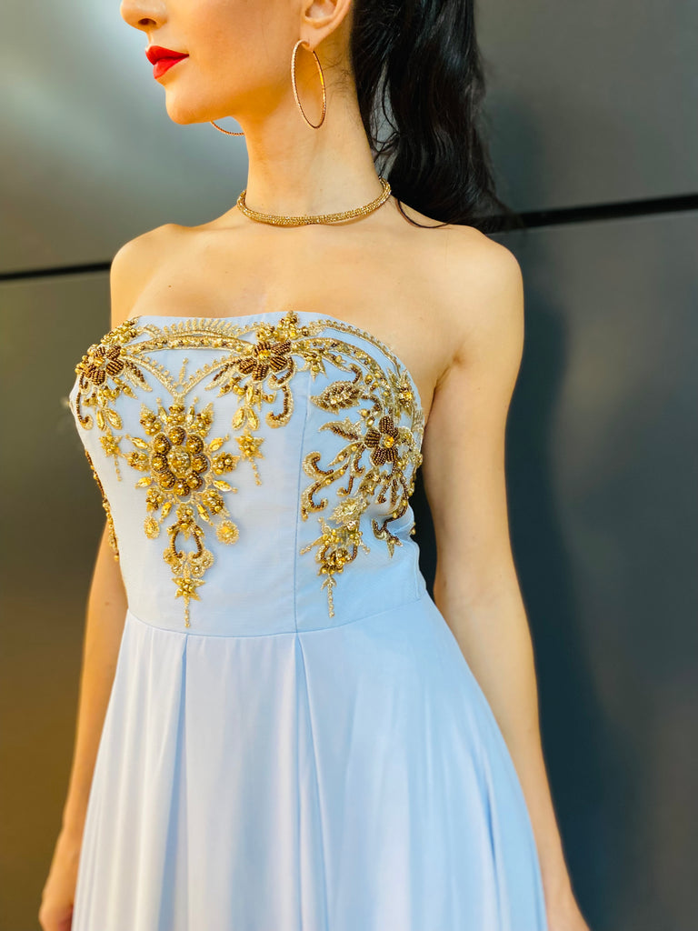 The "Charlotte" Pastel Blue Gown - Danielle Emon