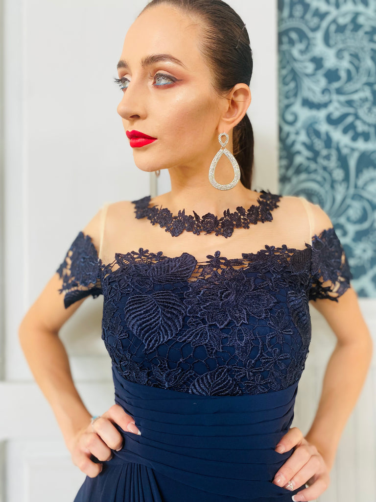 The “Laurent” Navy Gown - Danielle Emon