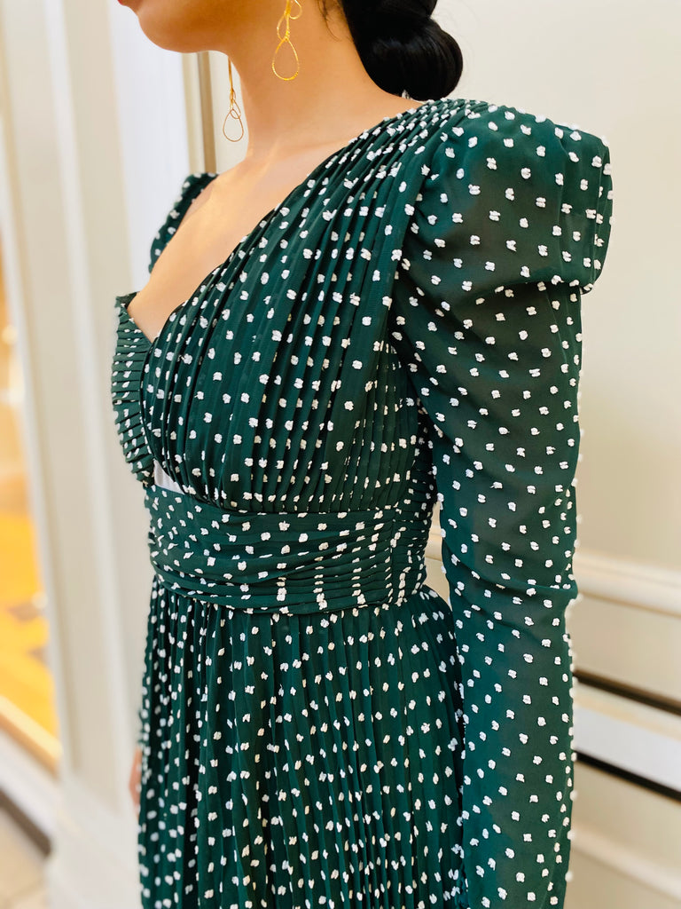 The "Nolan" Square Polka Dress - Danielle Emon