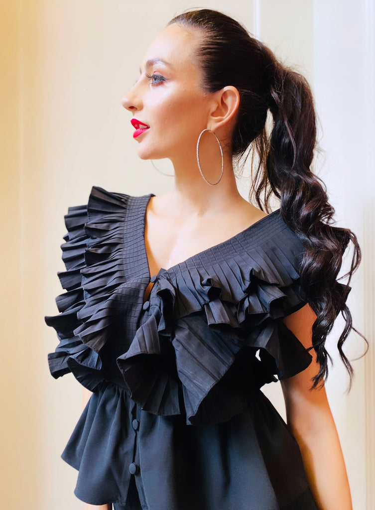 The “Holly” Ruffle Top - Danielle Emon