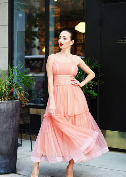 The Paloma Tulle Cocktail Dress - Danielle Emon Small / Pink The Paloma Tulle Cocktail Dress - Danielle Emon Small / Pink