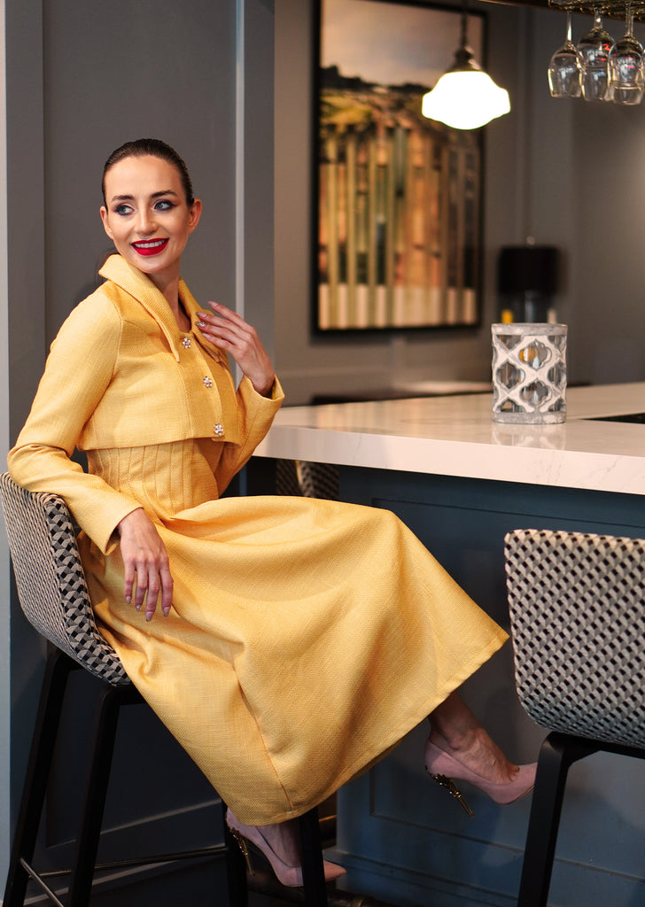 The "Julia" Dress with cropped Jacket - Danielle Emon