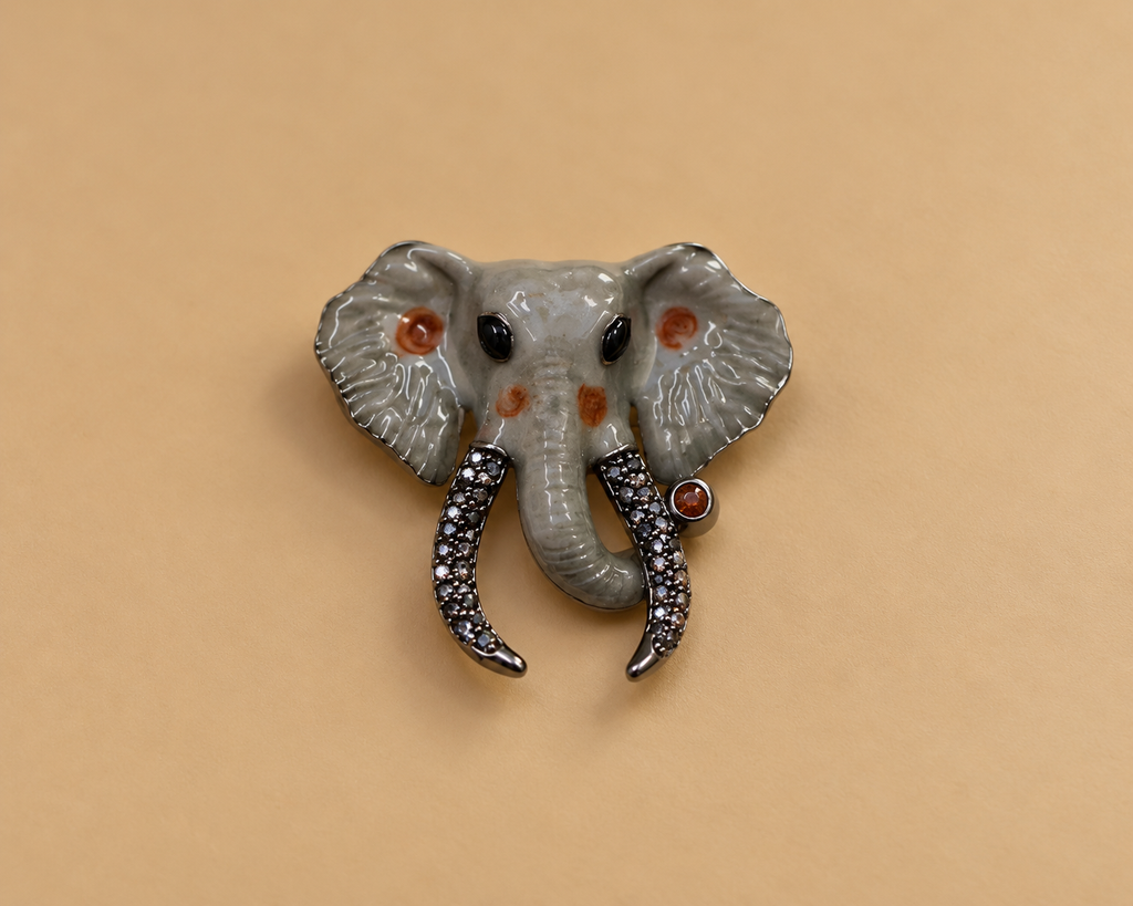 Elegant Elephant Brooch - Danielle Emon