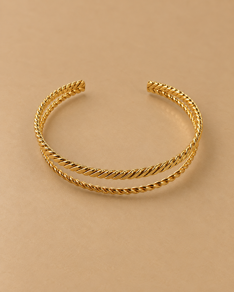 The "Matteo" Double band Twist Cuff