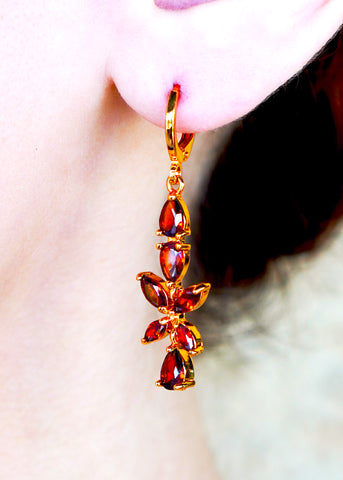The "Ariel" Semi beaded Hoops