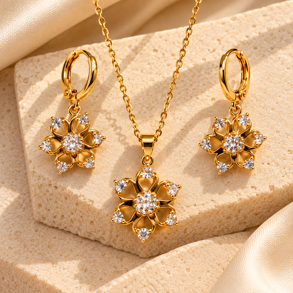 The "Arurelia" Floral Necklace Set - Danielle Emon