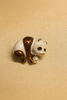 Enamel Panda Brooch with Pearl – Cute Animal Pin in Gold & White