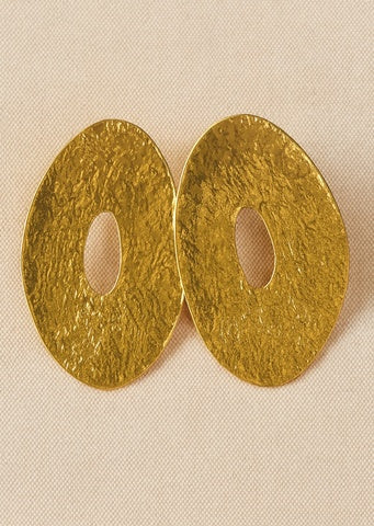 Soleil Noire Hammered Gold Earrings