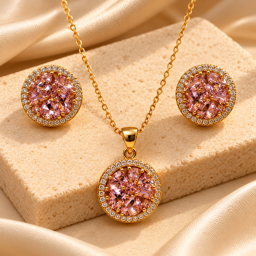 The "Beatrice" Stone Necklace Set - Danielle Emon