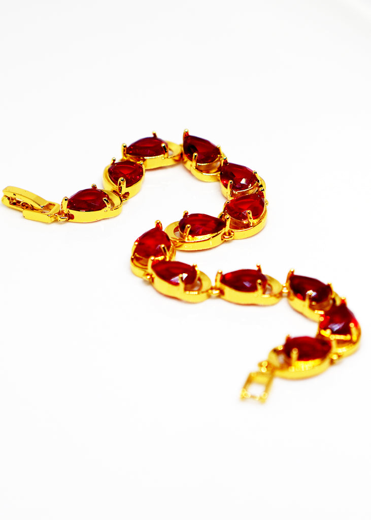The "Kendal" Emerald & Gold Link Bracelet - Danielle Emon