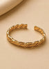 Tuscany Gold Plated Textured Cuff Bracelet - Danielle Emon