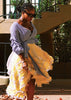 Adwoa Yellow & Gray Tulle Skirt | Elegant Layered Statement Skirt - Danielle Emon