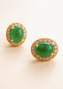 Belvedere Green Stud Earrings - Danielle Emon