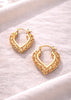 Bordeaux Gold Heart Filigree Hoop Earrings – Textured Luxury Statement Hoops - Danielle Emon