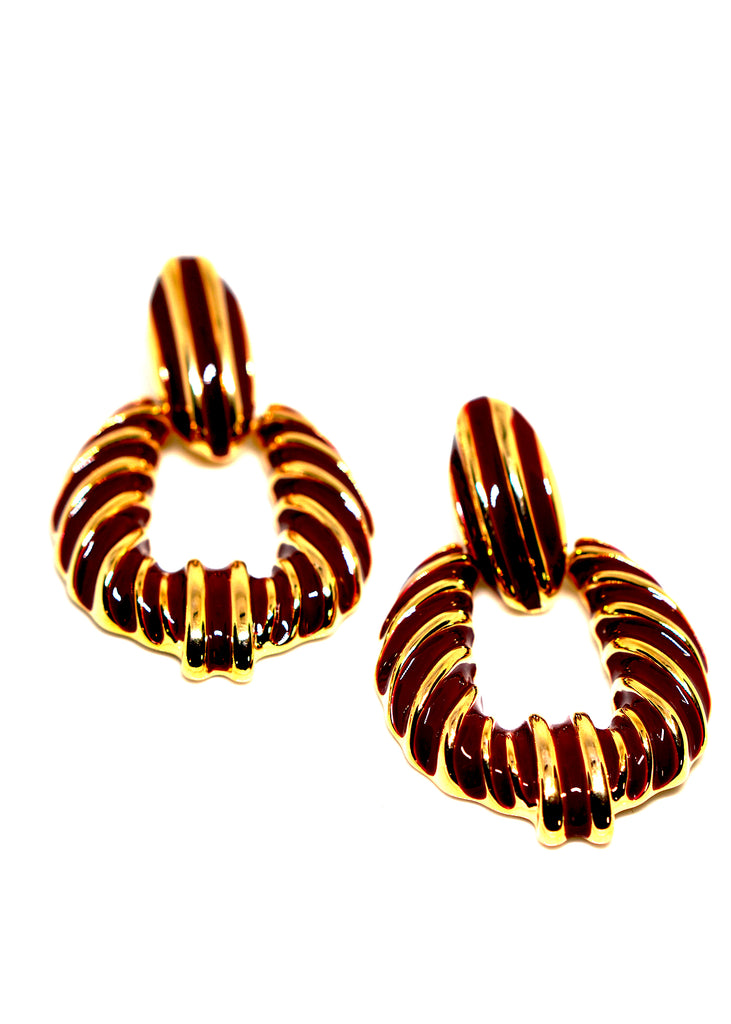 The "Riley" Gold Stripe Statement Earring - Danielle Emon