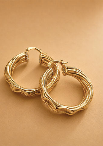 The "Aponi" Thick Stainless Steel Hoop Earrings