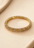 Capri Two-Tone Gold Plated Twisted Rope Bracelet | Tarnish-Free Hypoallergenic Statement Bracelet