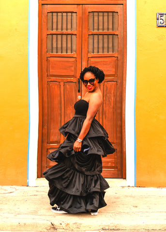 The "Malo" Off the shoulder Kaftan Style Dress