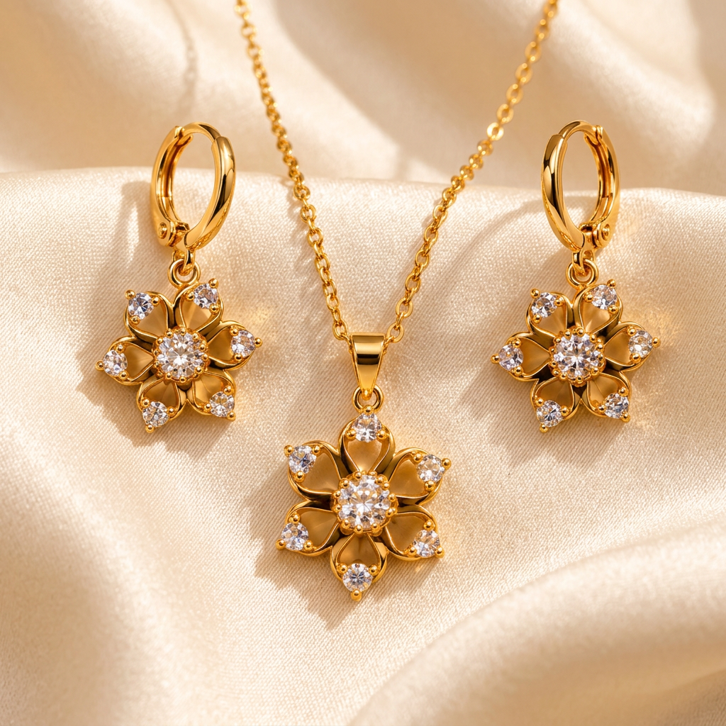 The "Arurelia" Floral Necklace Set - Danielle Emon