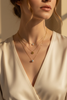 St. Lucia diamond solitaire necklace layered necklace styling