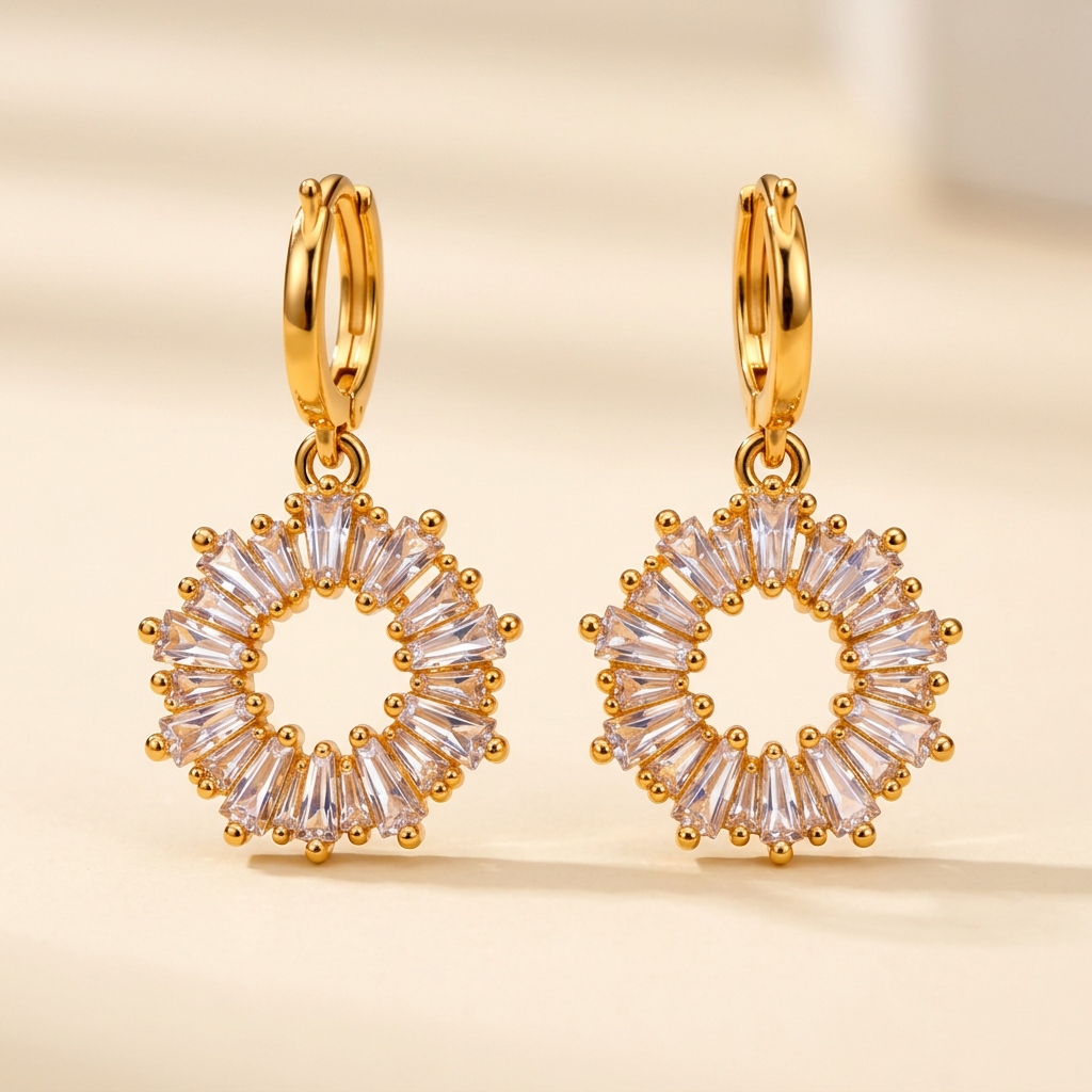The "Bellamy"  Sunburst Stone Necklace Set - Danielle Emon