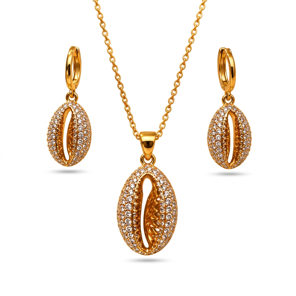 Cowrie Shell Necklace Set - Danielle Emon