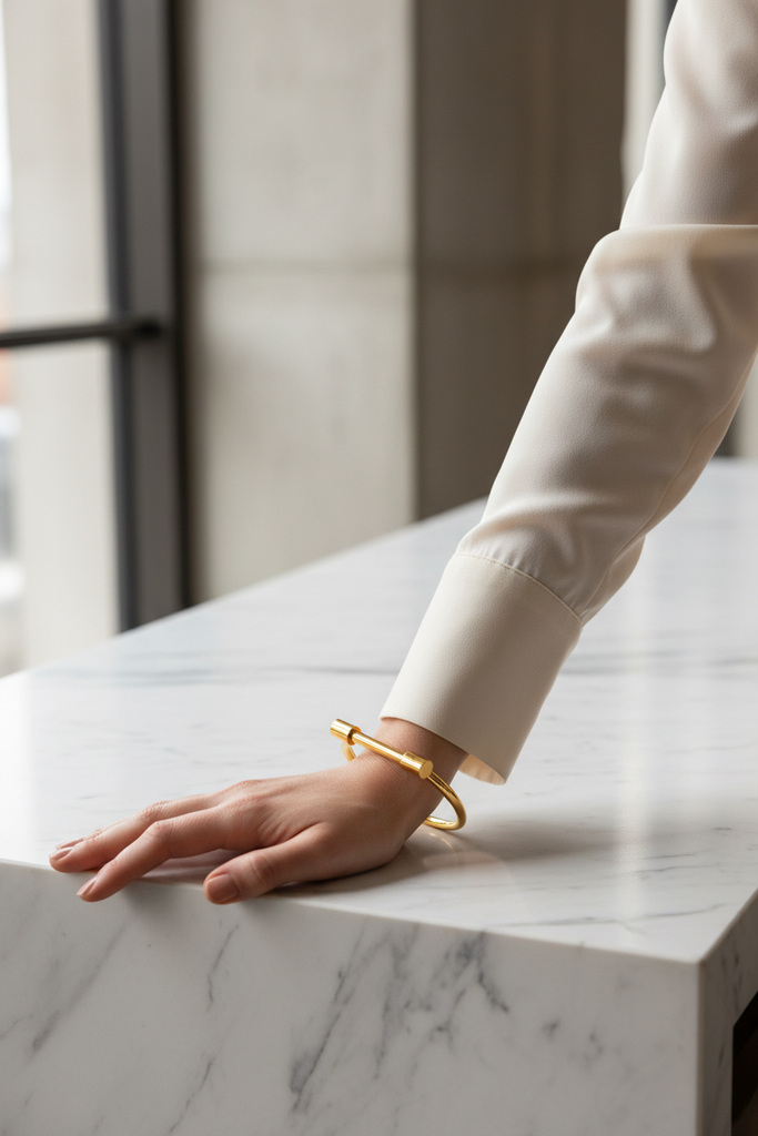 Kantuka bar bangle bracelet modern everyday outfit styling