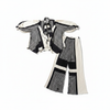Sika Black & White Pant Suit - flat lay top and pants side by side