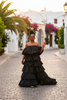 Camille Five Tier Skirt Dress - Mediterranean cobblestone street golden hour