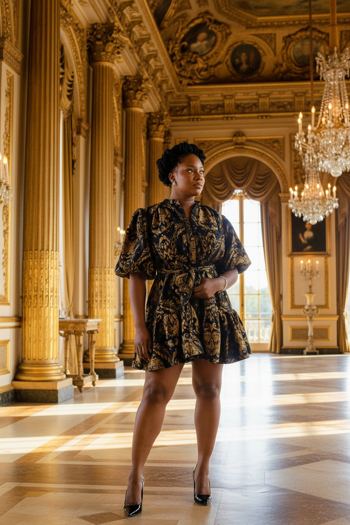 Gabrielle Dress - grand ballroom palace interior