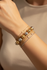 Oslo two-tone diamond-cut ball bracelet stacked bracelet styling