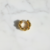 Gold Ear Cuff - flat lay white marble