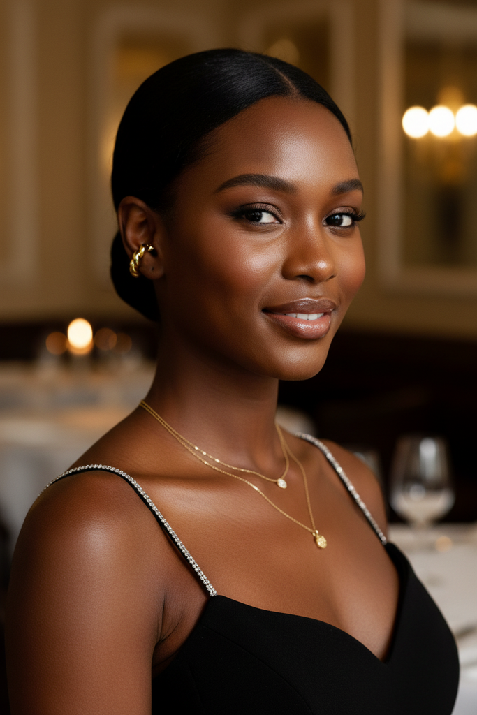 Gold Ear Cuff - evening date night lifestyle